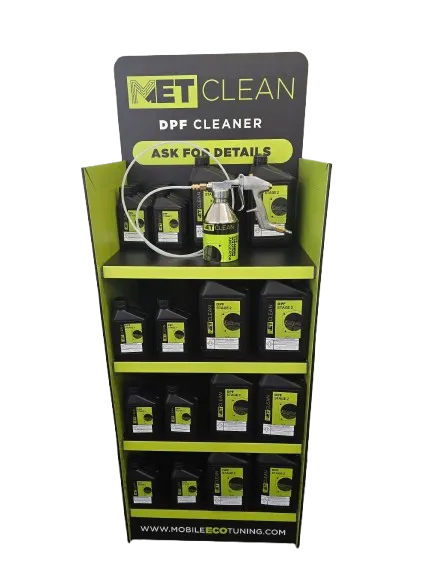 METClean On-Vehicle DPF Cleaning Fluid with Free Stand