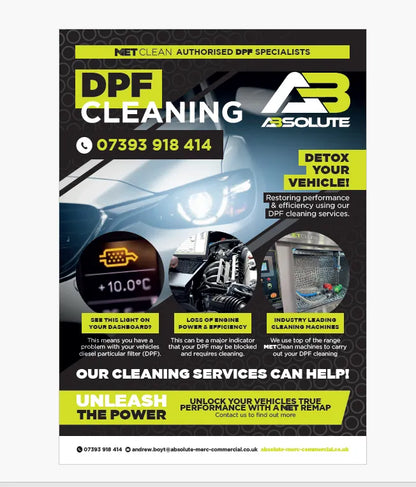 METClean DPF advertising Leaflets Custom 100
